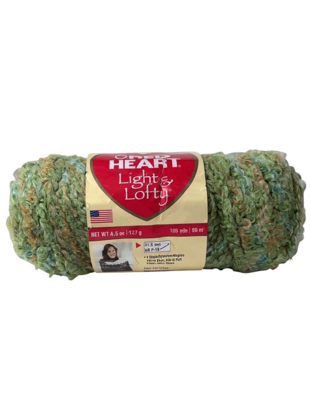 Lion Heart Green Gables Textured Bouclé Yarn - Green Multi